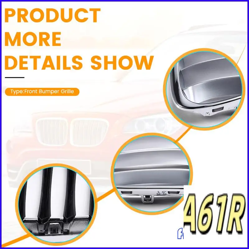 R1-1Pair Front Bumper Upper Center Grille Chrome For BMW X1 Series E84 2010-2012 51112993307, 51112993308
R1-1Pair Front Bumper Upper Center Grille Chrome For BMW X1 Series E84 2010-2012 51112993307, 51112993308
