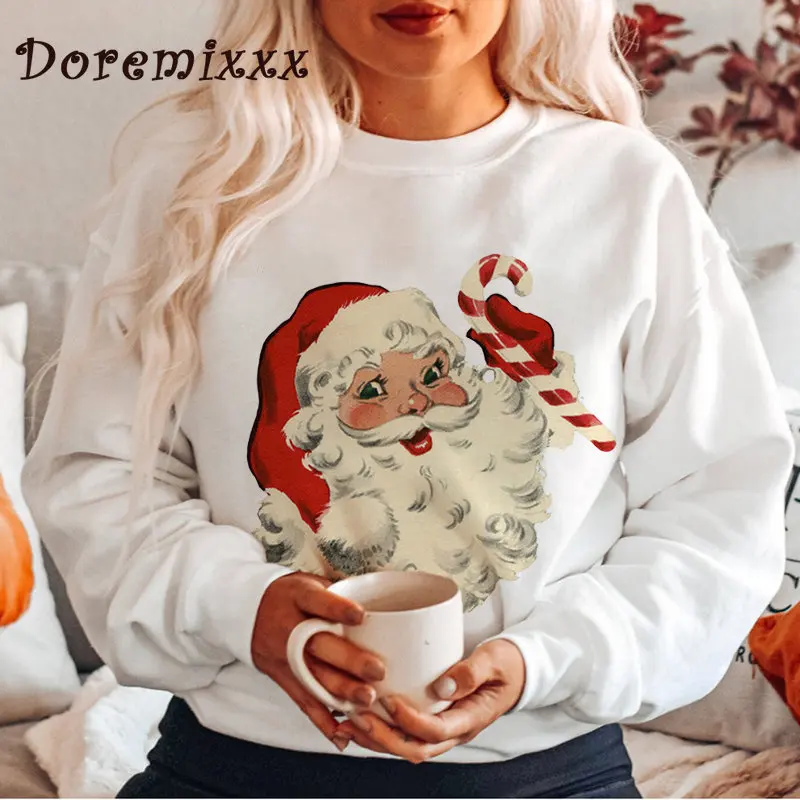 Retro Santa Sweatshirts Women Harajuku Streetwear Casual Long Sleeve Crewneck Oversized Fashion Hoodie Unisex Christmas Clothes
Retro Santa Sweatshirts Women Harajuku Streetwear Casual Long Sleeve Crewneck Oversized Fashion Hoodie Unisex Christmas Clothes