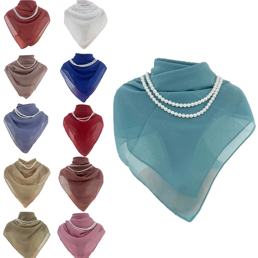 85*85Cm Headwrap Heavy Chiffon Square Scarf Muslim Hijabs Women Underscarf Fashion Islam Casual Plain Color Hijab with Necklace
85*85Cm Headwrap Heavy Chiffon Square Scarf Muslim Hijabs Women Underscarf Fashion Islam Casual Plain Color Hijab with Necklace