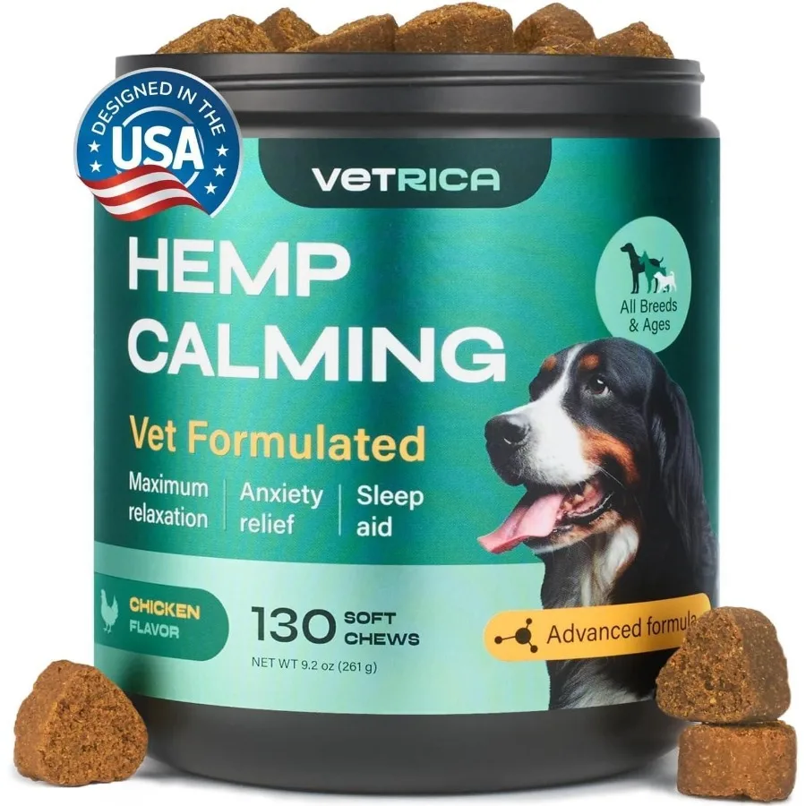 Calming Chews for Dogs Anxiety Relief Hemp Calming Soft Treats 130 Pcs for Storms Fireworks Separation Vet Visits Grooming Trav
Calming Chews for Dogs Anxiety Relief Hemp Calming Soft Treats 130 Pcs for Storms Fireworks Separation Vet Visits Grooming Trav