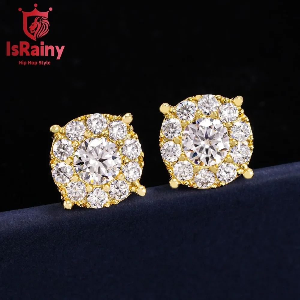 IsRainy Hip Hop Rock VVS1 D Real GRA Moissanite Stud Earrings 925 Sterling Silver Screw Ear Stud Fine Jewelry Diamonds Pass Test
IsRainy Hip Hop Rock VVS1 D Real GRA Moissanite Stud Earrings 925 Sterling Silver Screw Ear Stud Fine Jewelry Diamonds Pass Test