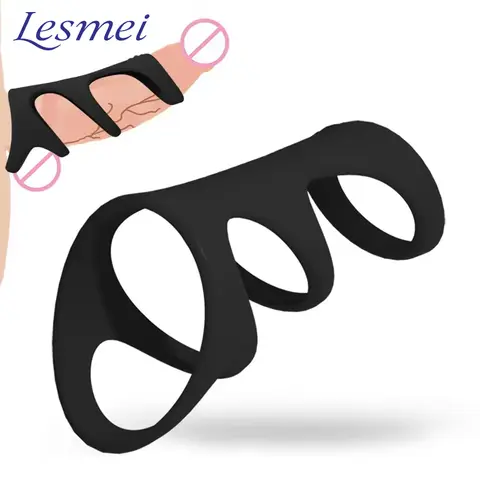 Semen Lock Ring Penis Enlargement Cock Ring Black Liquid Silicone Lock Ring Mens Delayed Ejaculation Sex Toy For Men Adult Toy