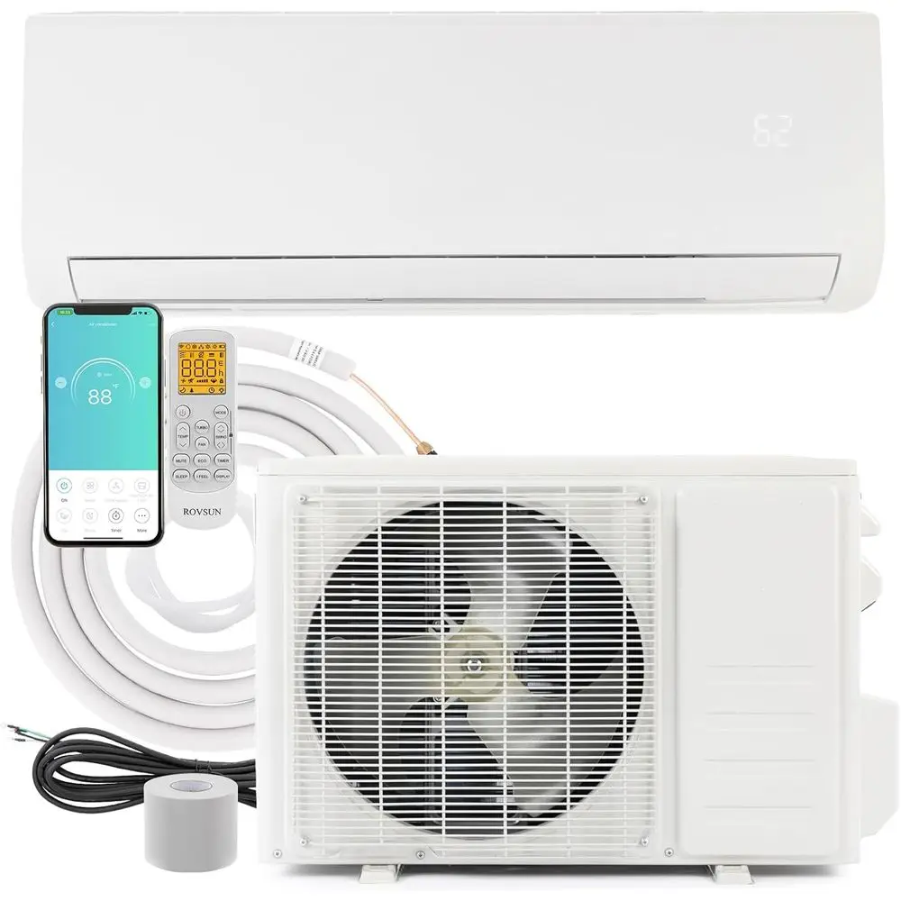12,000 DuctlMini Split AC/Heating System, 20 SEER Inverter Split-System Wall Air Conditioner with Heat Pump, Pre-Charged Condens
12,000 DuctlMini Split AC/Heating System, 20 SEER Inverter Split-System Wall Air Conditioner with Heat Pump, Pre-Charged Condens