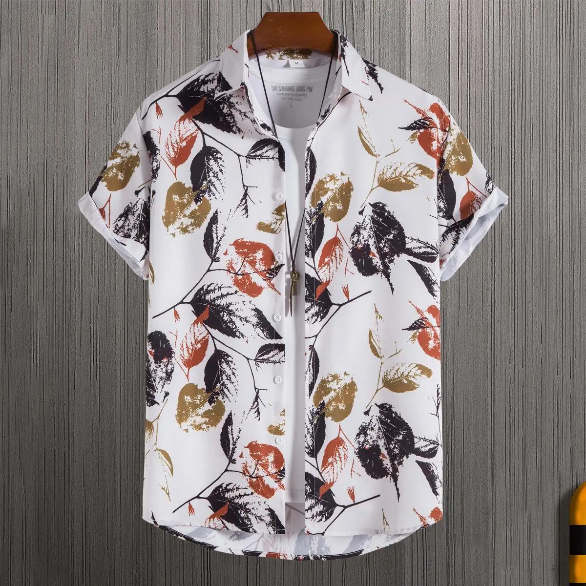 Men's Striped Shirt Short Sleeve Printed Thin Fabric Deformation Resistant Summer Fashion Casual Inner Wear Female Model
Men's Striped Shirt Short Sleeve Printed Thin Fabric Deformation Resistant Summer Fashion Casual Inner Wear Female Model