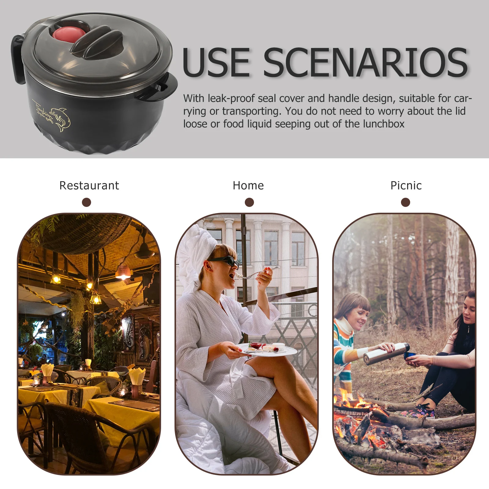 Instant Noodle Bowl Stainless Steel Insulated Leak-Proof Soup Bowl with Handle Anti-Scald Cover Valve Lid for Convenient Meal
Instant Noodle Bowl Stainless Steel Insulated Leak-Proof Soup Bowl with Handle Anti-Scald Cover Valve Lid for Convenient Meal