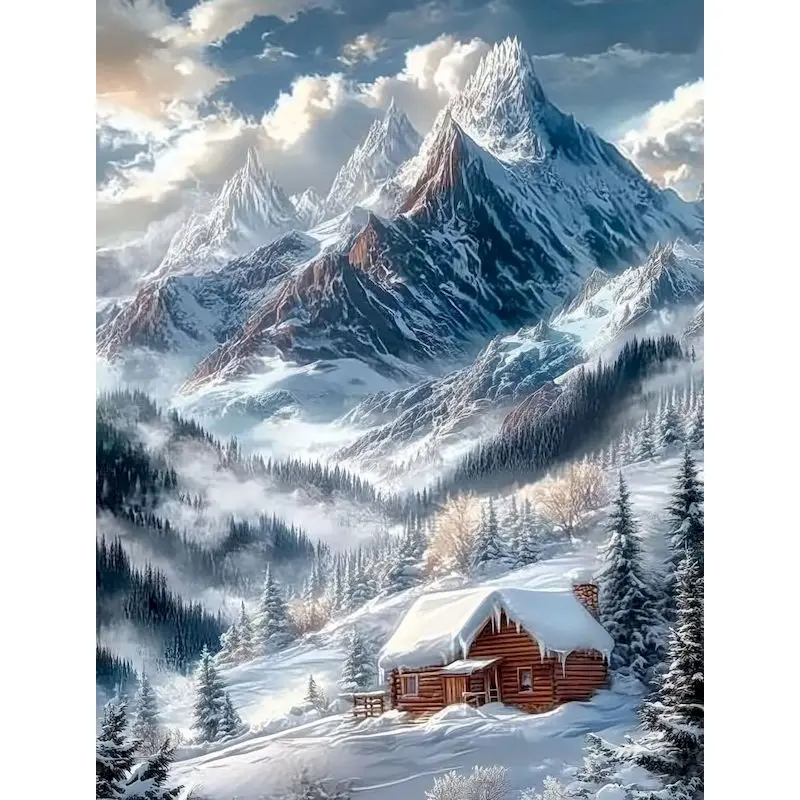 GATYZTORY Painting By Numbers Mountain Landscape DIY Room Wall Art Pictures By Number Snow House For Adults Home Decoration
GATYZTORY Painting By Numbers Mountain Landscape DIY Room Wall Art Pictures By Number Snow House For Adults Home Decoration