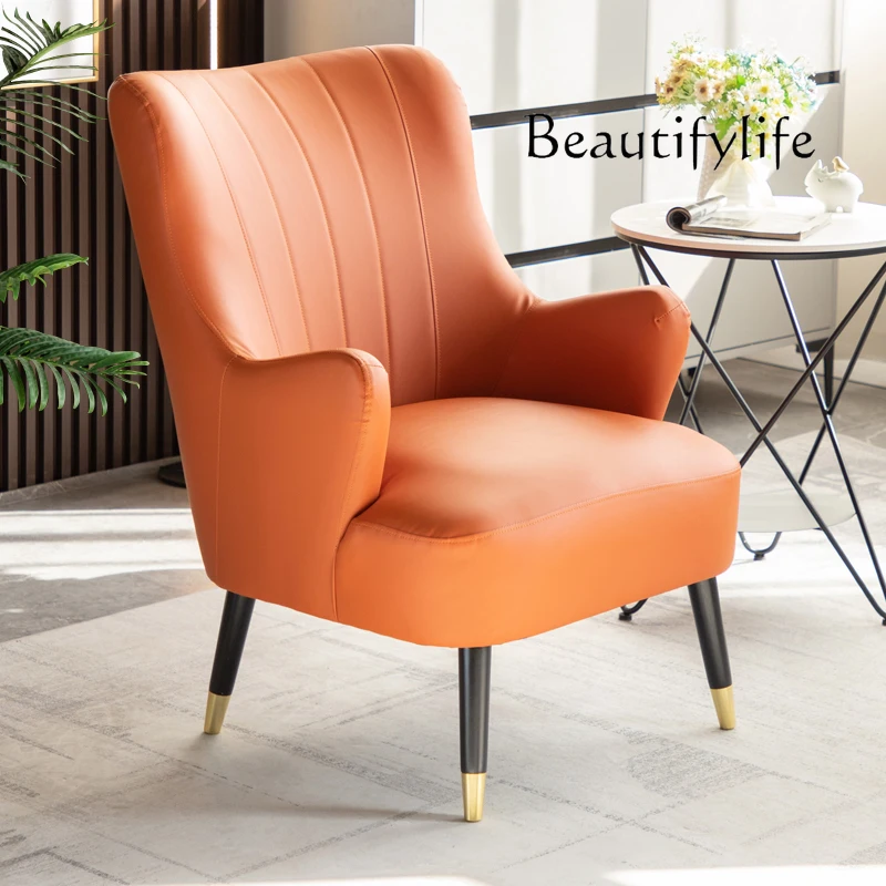 Nordic light luxury single sofa chair hotel living room single chair lazy sofa leather art Italian high-back leisure chair
Nordic light luxury single sofa chair hotel living room single chair lazy sofa leather art Italian high-back leisure chair