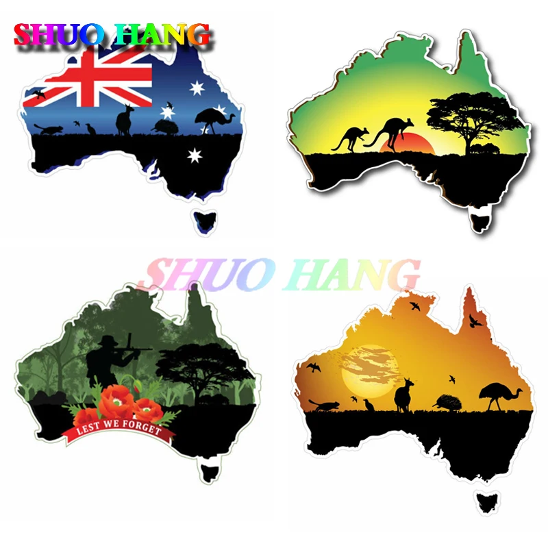 Australia Flag Map Sticker Soldier and Poppy with Kangaroo, Emu, Australia Animal Stick Vinyl Auto Parts Window Decal PVC
Australia Flag Map Sticker Soldier and Poppy with Kangaroo, Emu, Australia Animal Stick Vinyl Auto Parts Window Decal PVC
