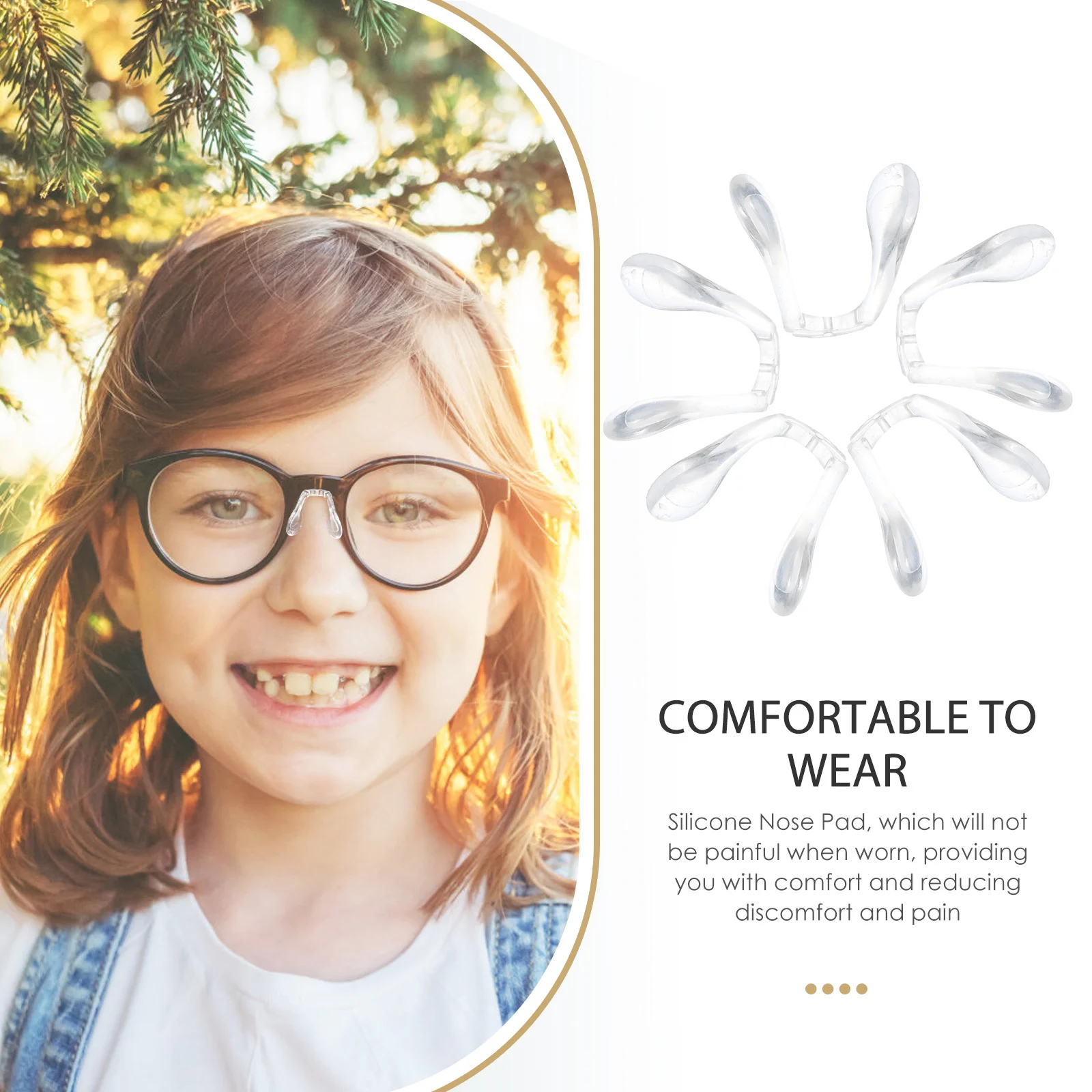 5Pcs Children Saddle Silicone Nose Pads Soft Anti Slip Cushions Replacement Nose Pieces for Glasses Frames Eyeglasses
5Pcs Children Saddle Silicone Nose Pads Soft Anti Slip Cushions Replacement Nose Pieces for Glasses Frames Eyeglasses