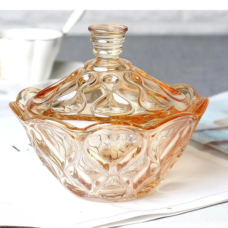 Crystal Glass Candy Jar Decorative Utensils with Cover Transparent Storage Snack Tray Home Food Organize Box Bottle
Crystal Glass Candy Jar Decorative Utensils with Cover Transparent Storage Snack Tray Home Food Organize Box Bottle