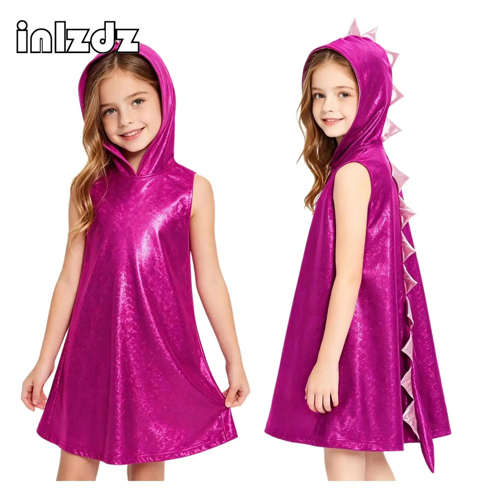 Halloween Dinosaur Cosplay Costume Sleeveless Hooded 3D Tail Design Dress Girls Birthday Party Toothless Dragon Fancy Dress Up
Halloween Dinosaur Cosplay Costume Sleeveless Hooded 3D Tail Design Dress Girls Birthday Party Toothless Dragon Fancy Dress Up
