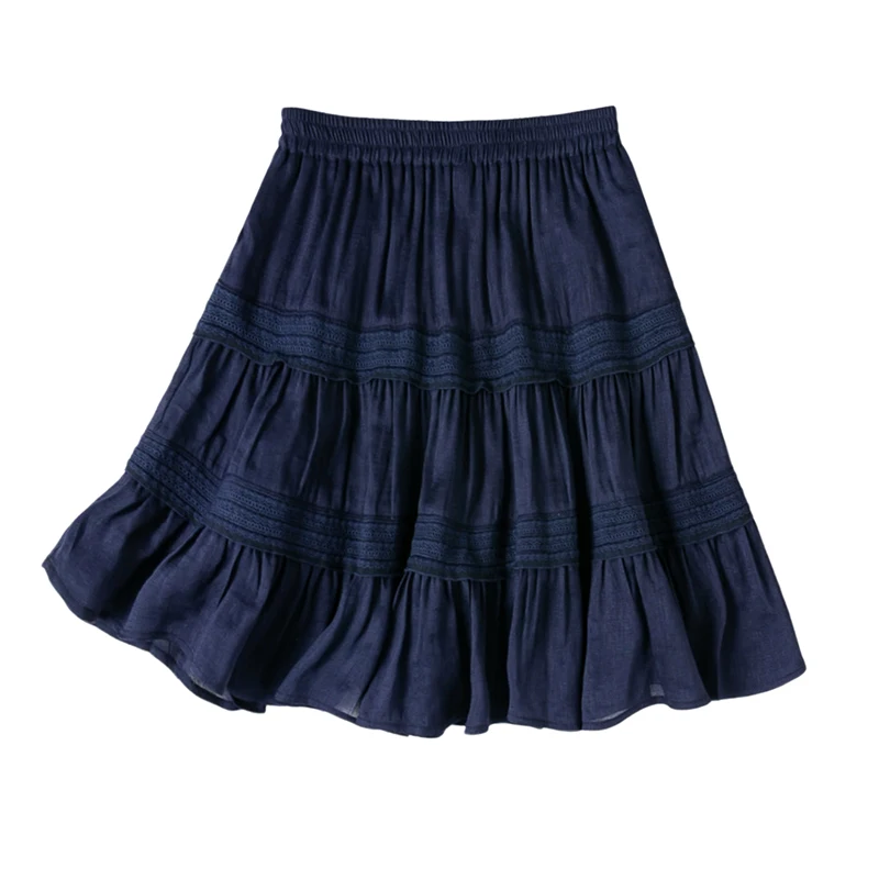50% Mulberry Silk 50% Linen Navy Color Short Type Women Skirt Skirt with inside shorts M1666
50% Mulberry Silk 50% Linen Navy Color Short Type Women Skirt Skirt with inside shorts M1666