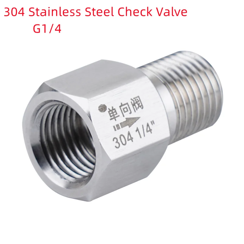 Обратный клапан из нержавеющей стали 1/4 дюйма BSP с внутренней наружной резьбой 304, односторонний обратный клапан, устойчивый к высоким температурам
Обратный клапан из нержавеющей стали 1/4 дюйма BSP с внутренней наружной резьбой 304, односторонний обратный клапан, устойчивый к высоким температурам