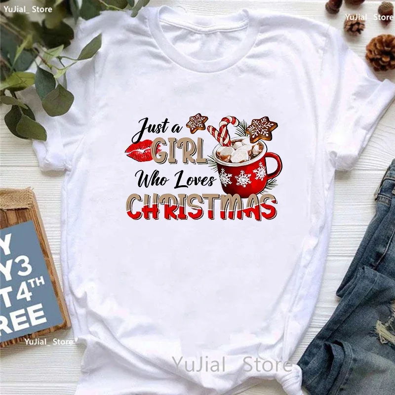 Just A Girl Who Loves Christmas Graphic Printed Tshirt Women Red Lips Cap T Shirt Femme Summer Fashion Tops Tee Shirt Female
Just A Girl Who Loves Christmas Graphic Printed Tshirt Women Red Lips Cap T Shirt Femme Summer Fashion Tops Tee Shirt Female