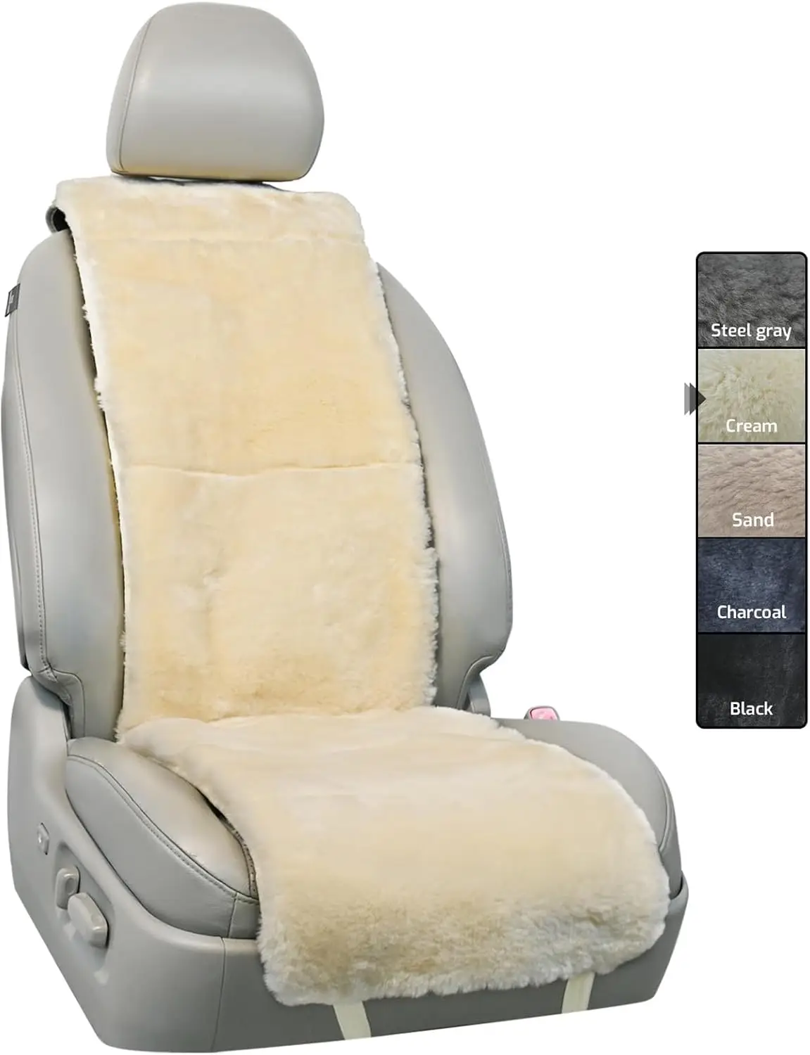 Sheepskin Seat Covers, Merino Wool Front Car Seat Cover with Nonslip Backing, Super Soft Dense Pelt, Universal Fit for Most Cars SUVs Trucks
Sheepskin Seat Covers, Merino Wool Front Car Seat Cover with Nonslip Backing, Super Soft Dense Pelt, Universal Fit for Most Cars SUVs Trucks