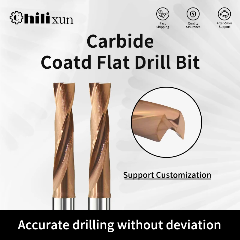 HILIXUN Standard Shank Bronze TiN Coated Flat Drill for Stainless Steel Iron CNC Drilling Metalworking Tools
HILIXUN Standard Shank Bronze TiN Coated Flat Drill for Stainless Steel Iron CNC Drilling Metalworking Tools