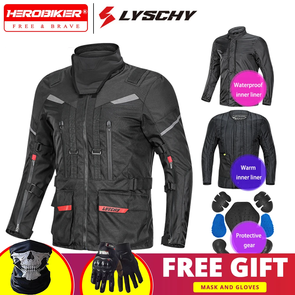 LYSCHY New Men's Motorcycle Riding Jacket Waterproof Motorcyclist Pants Warm Rally Suit Motor Racing Jacket CE Protective Gear
LYSCHY New Men's Motorcycle Riding Jacket Waterproof Motorcyclist Pants Warm Rally Suit Motor Racing Jacket CE Protective Gear
