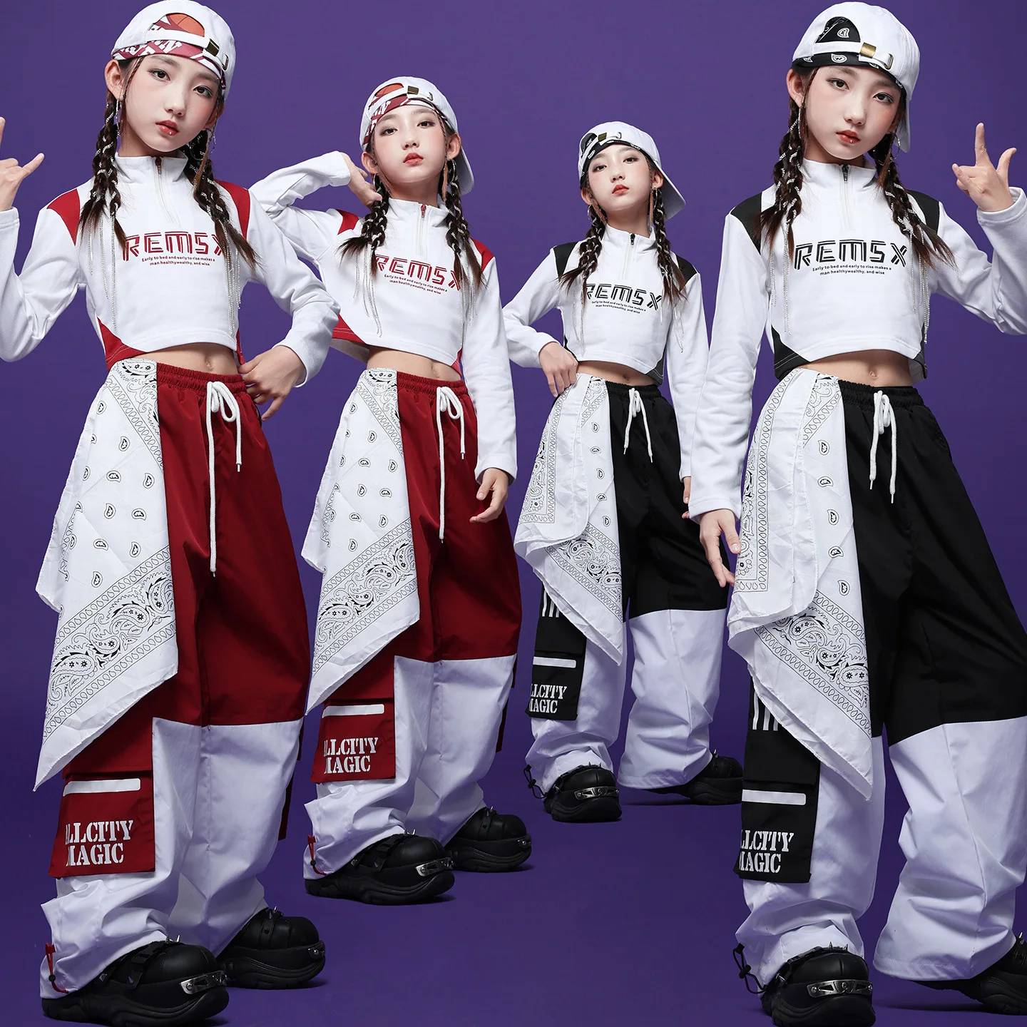 Детская одежда в стиле хип-хоп Kpop, укороченная футболка с воротником-стойкой, топ, красные, черные полосатые широкие брюки для девочек, костюмы для уличных танцев, одежда
Детская одежда в стиле хип-хоп Kpop, укороченная футболка с воротником-стойкой, топ, красные, черные полосатые широкие брюки для девочек, костюмы для уличных танцев, одежда