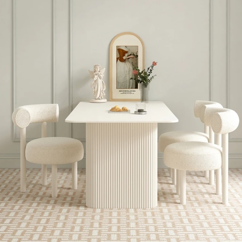 Salon Aesthetics Dining Table Cream Wind Light Luxury Comfortable Romantic High Table Luxury Juegos De Comedor Home Furniture
Salon Aesthetics Dining Table Cream Wind Light Luxury Comfortable Romantic High Table Luxury Juegos De Comedor Home Furniture