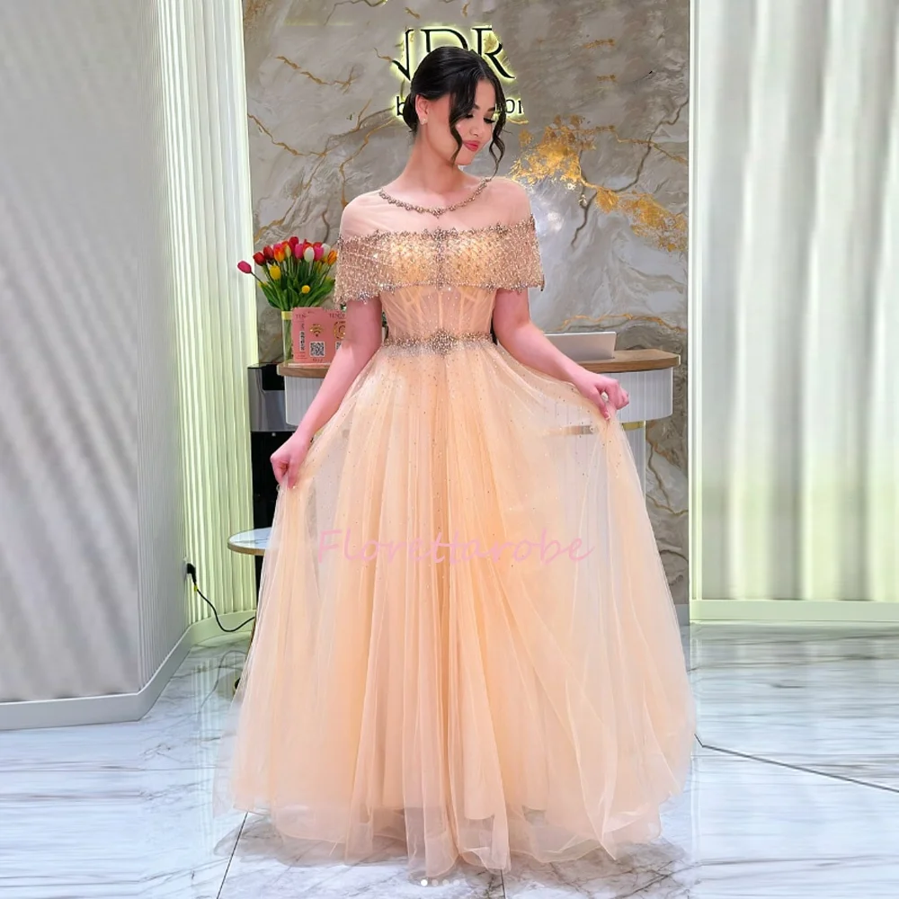 A-Line O-Neck Diamond Sequins Evening Dress Dubai Short Sleeves Formal Luxury Beaded Long Prom Dresses Vestidos Customized
A-Line O-Neck Diamond Sequins Evening Dress Dubai Short Sleeves Formal Luxury Beaded Long Prom Dresses Vestidos Customized