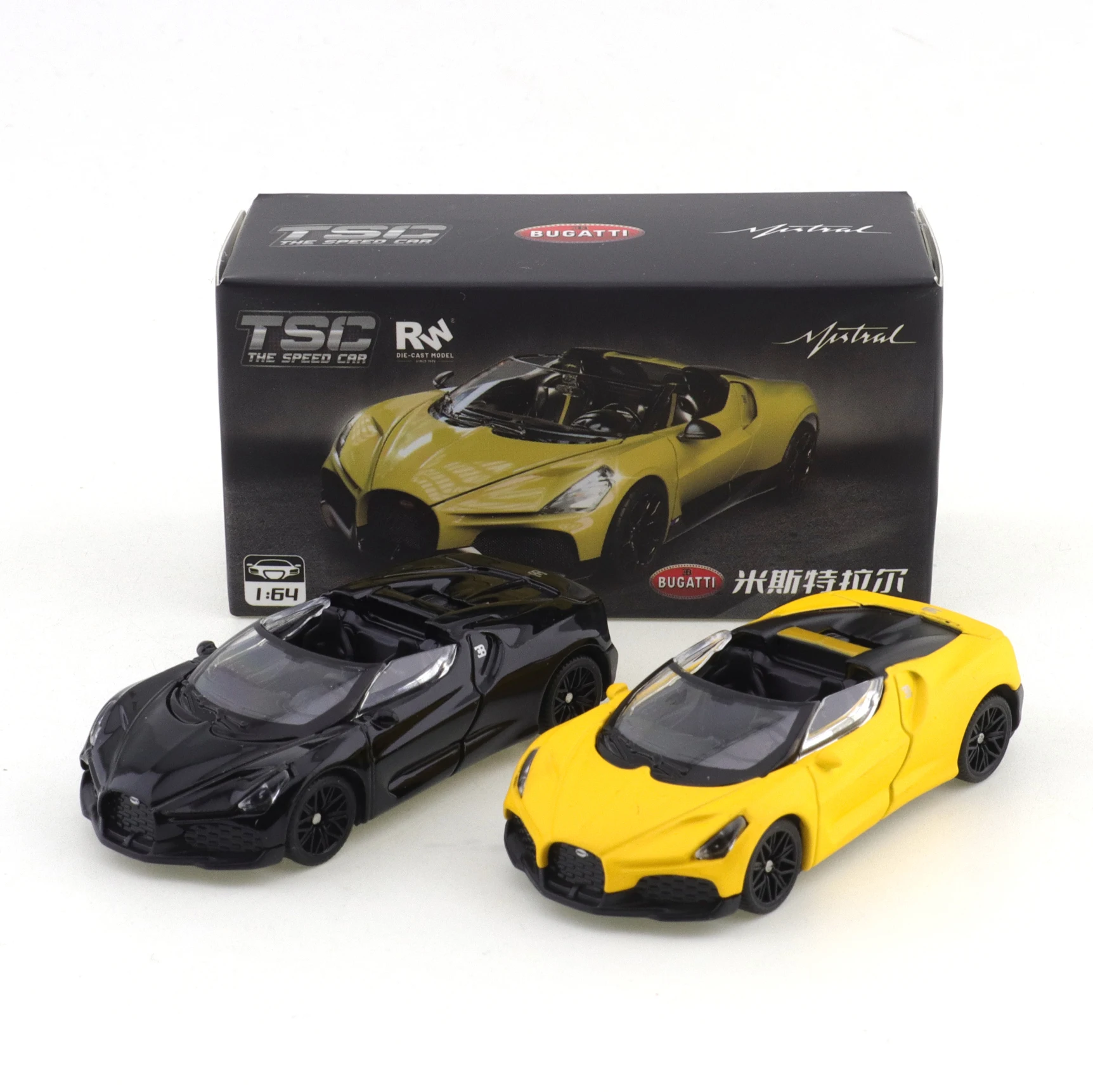 TSC 1:64 Bugatti Mistral Sports Car Simulation Miniature Model Alloy Die-cast Small Car Collection Ornament Boy
TSC 1:64 Bugatti Mistral Sports Car Simulation Miniature Model Alloy Die-cast Small Car Collection Ornament Boy