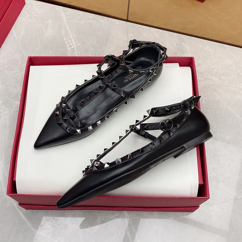 2025 New Pointed Toe Flat Shoes for Women Luxury Gladiator Metal Rivet Ballet Flats Comfortable Fashion Breathable Casual Shoes
2025 New Pointed Toe Flat Shoes for Women Luxury Gladiator Metal Rivet Ballet Flats Comfortable Fashion Breathable Casual Shoes