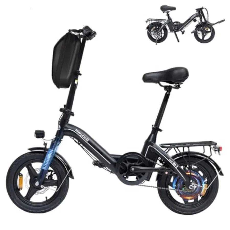 City commuter electric bike for adults: 14-inch mini foldable design aluminum alloy frame matte black finish 500W peak motor wi
City commuter electric bike for adults: 14-inch mini foldable design aluminum alloy frame matte black finish 500W peak motor wi