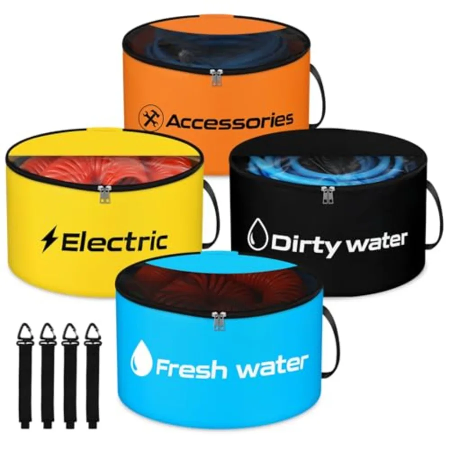 RV Sewer Hose Storage 4 Packs RV Waterproof Hose Bag Dual Zipper Closures and Visible Cover for RV Storage and Organization Acc
RV Sewer Hose Storage 4 Packs RV Waterproof Hose Bag Dual Zipper Closures and Visible Cover for RV Storage and Organization Acc