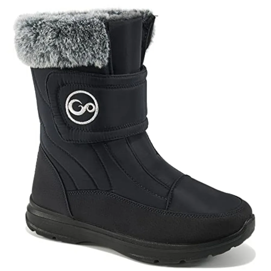 Almusen Snow Boots for Womens Winter Shoes: Warm Fur Lining Mid Calf Boots Women Anti Slip Waterproof Hook Loop Comfortable Out
Almusen Snow Boots for Womens Winter Shoes: Warm Fur Lining Mid Calf Boots Women Anti Slip Waterproof Hook Loop Comfortable Out