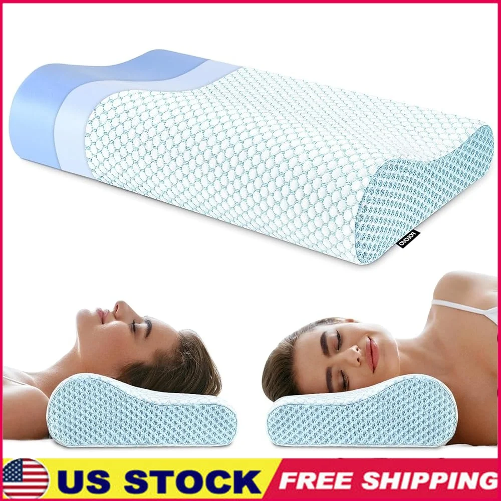 Ergonomic Neck Support Memory Foam Pillow Contour Design Side Back Stomach Sleepers Pain Relief Comfortable Sleeping
Ergonomic Neck Support Memory Foam Pillow Contour Design Side Back Stomach Sleepers Pain Relief Comfortable Sleeping