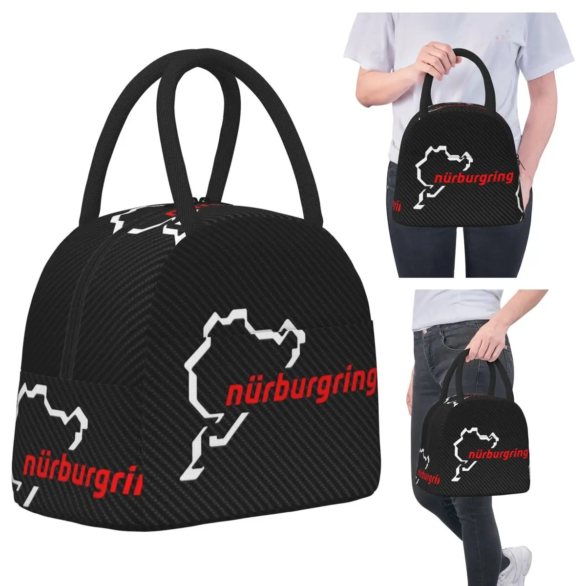 Nurburgring Carbon Fiber White Red Insulated Lunch Bag for Kids School Cooler Thermal Food Box Tote Leakproof Lunch Boxes
Nurburgring Carbon Fiber White Red Insulated Lunch Bag for Kids School Cooler Thermal Food Box Tote Leakproof Lunch Boxes