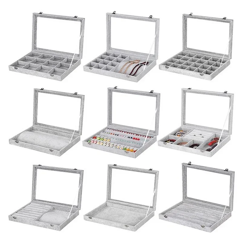 Fashion Portable Velvet Jewelry Ring Jewelry Display Organizer Box Tray Holder Earring Jewelry Storage Case Showcase
Fashion Portable Velvet Jewelry Ring Jewelry Display Organizer Box Tray Holder Earring Jewelry Storage Case Showcase