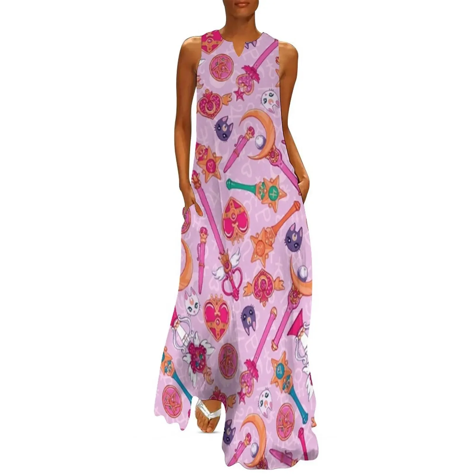 Pastel Moon Prism Power Long Dress Summer skirt clothes for women women evening dress Dress
Pastel Moon Prism Power Long Dress Summer skirt clothes for women women evening dress Dress
