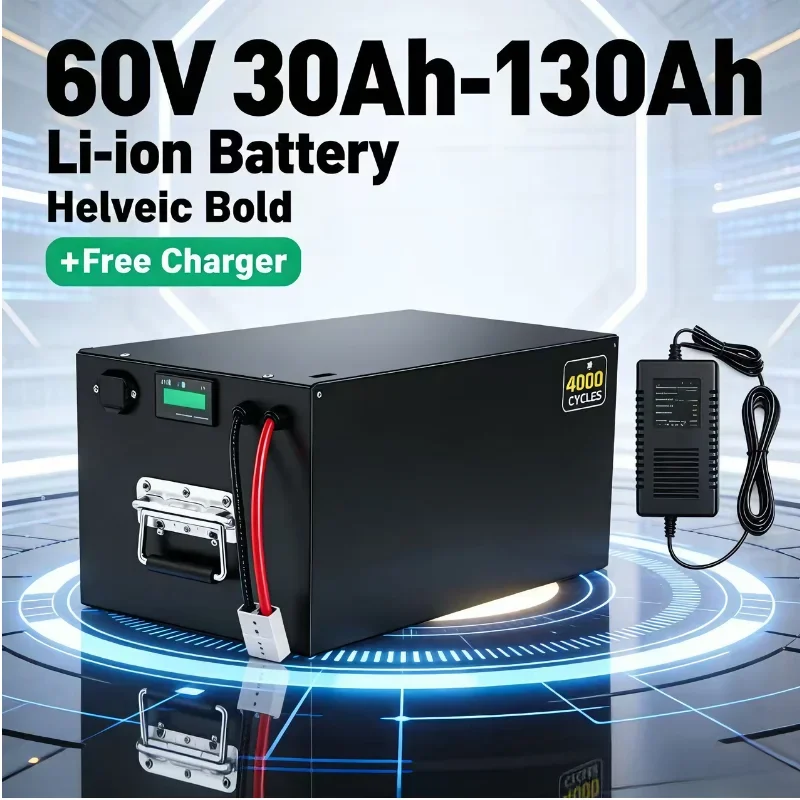 17S 60V Lithium Ion Battery Pack 20Ah-120Ah, High Power Battery for 1000W-8000W Golf Cart, Electric Tricycle, Scooter, RV, Solar
17S 60V Lithium Ion Battery Pack 20Ah-120Ah, High Power Battery for 1000W-8000W Golf Cart, Electric Tricycle, Scooter, RV, Solar