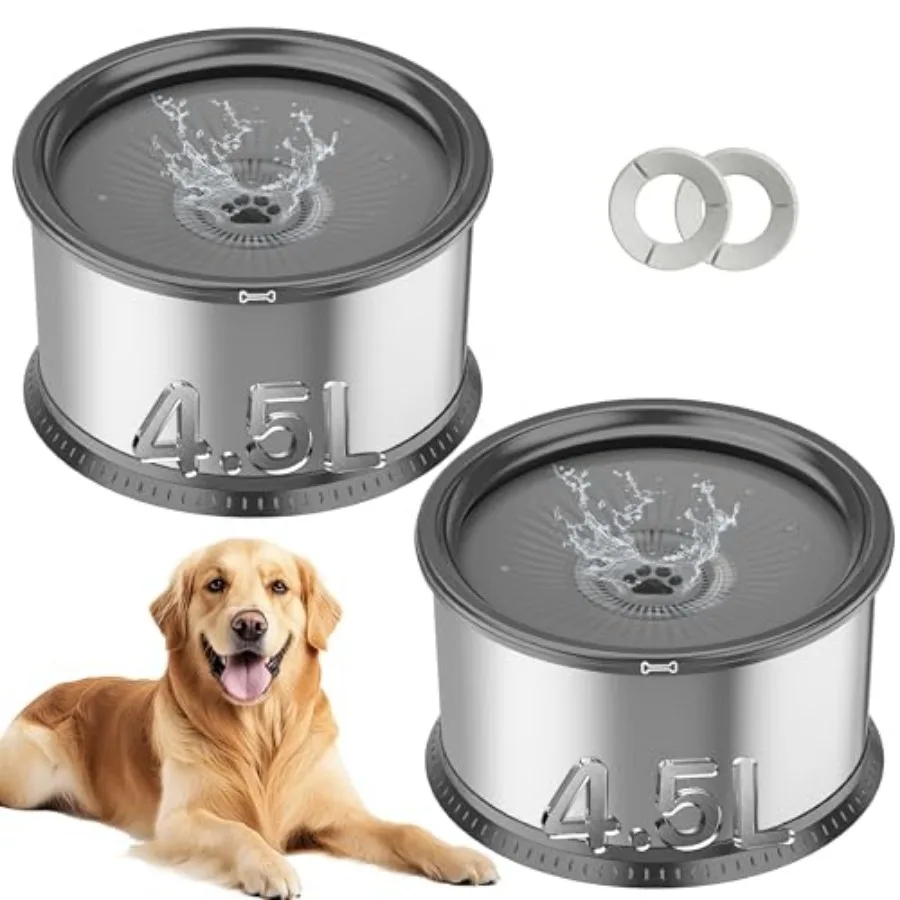 2PCS Dog Water Bowls for Multiple Pets/152oz No Spill Stainless Steel Slow Drinking Water Bowls with Anti-Slip Mat Splash Proof
2PCS Dog Water Bowls for Multiple Pets/152oz No Spill Stainless Steel Slow Drinking Water Bowls with Anti-Slip Mat Splash Proof