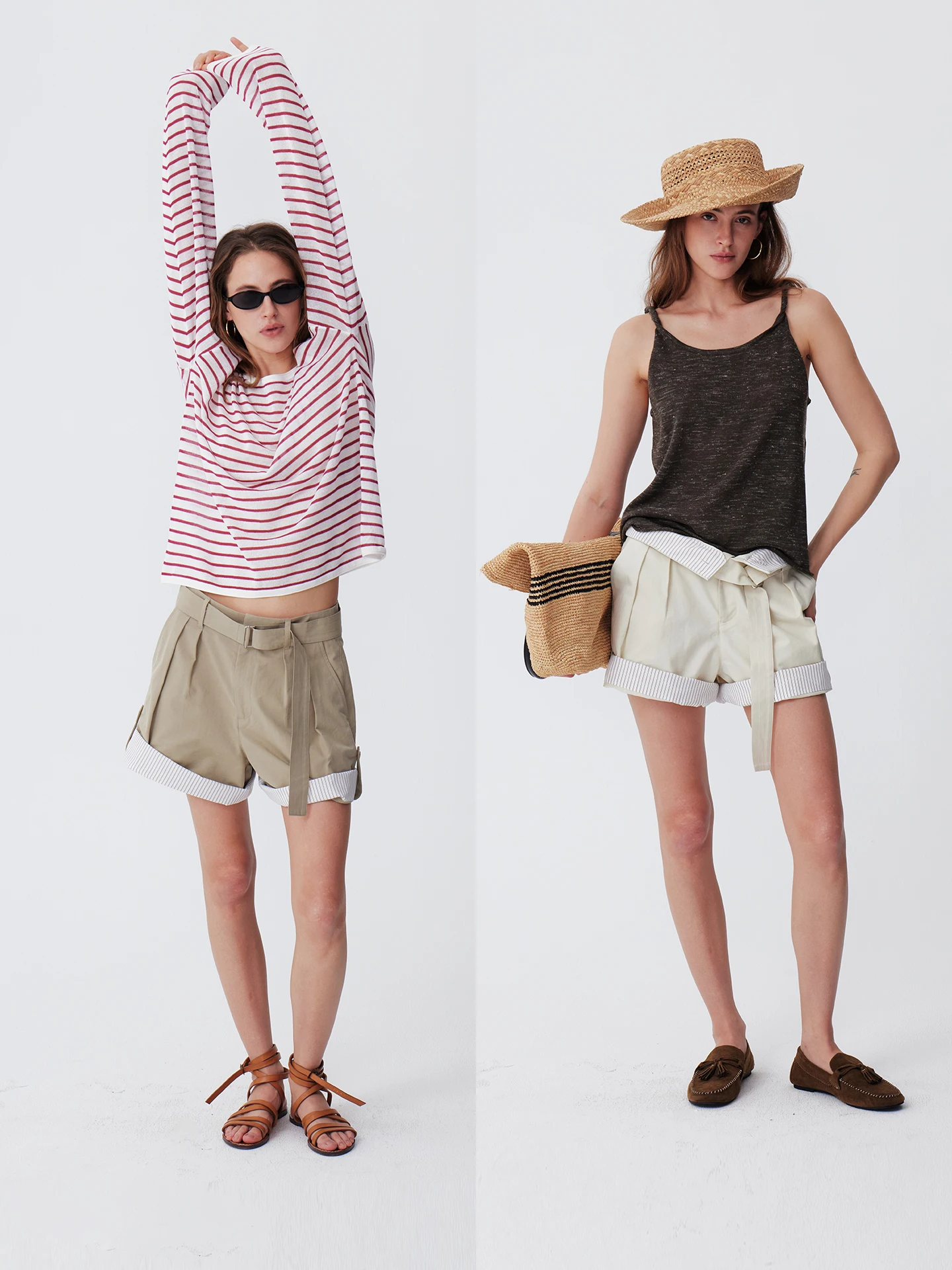 Two-Way Cotton Linen Canvas Striped Patchwork Design Bermuda Shorts Casual High Waist Wide Leg Pants for Women Summer 2026
Two-Way Cotton Linen Canvas Striped Patchwork Design Bermuda Shorts Casual High Waist Wide Leg Pants for Women Summer 2026