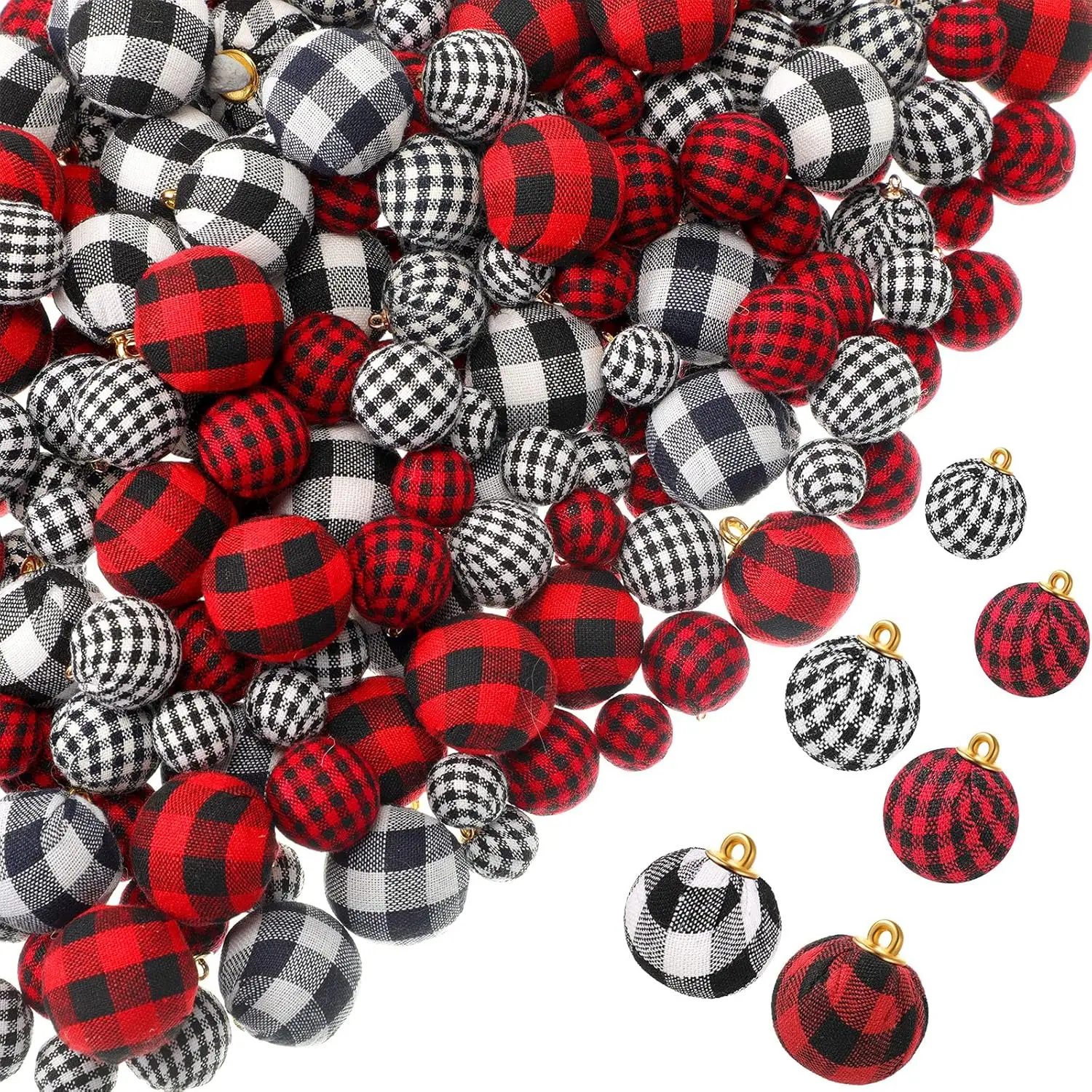 60 Pcs Buffalo Plaid Christmas Ball Ornaments, Multi-Size Fabric Wrapped Balls for Tree Decor & DIY Crafts
60 Pcs Buffalo Plaid Christmas Ball Ornaments, Multi-Size Fabric Wrapped Balls for Tree Decor & DIY Crafts