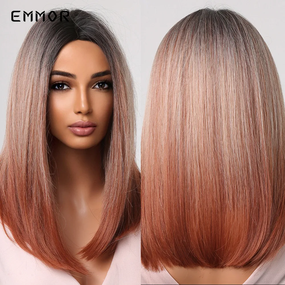 EMMOR Synthetic Ombre Silver to Red Straight Hair Wig with Bangs for Women Long Natural Wave Wigs Heat Resistant Fiber Hair Wigs
EMMOR Synthetic Ombre Silver to Red Straight Hair Wig with Bangs for Women Long Natural Wave Wigs Heat Resistant Fiber Hair Wigs