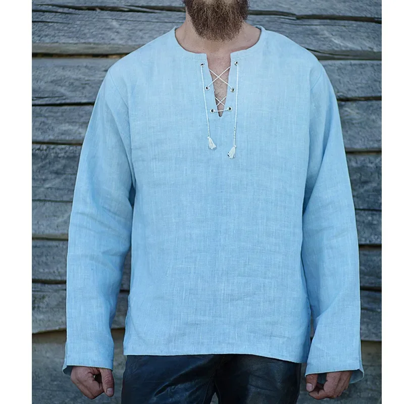 Sky Blue Vintage Loose V-neck Long Sleeve Tee Shirt Cotton Linen Men T-shirt Casual Boys Tshirt Male Oversized T Shirt 4xl 3xl
Sky Blue Vintage Loose V-neck Long Sleeve Tee Shirt Cotton Linen Men T-shirt Casual Boys Tshirt Male Oversized T Shirt 4xl 3xl