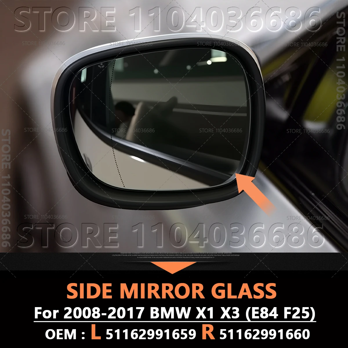 Для BMW X1 X3 (E84 F25) 2008-2017 гг., стекло бокового зеркала с подогревом 51162991659 51162991660
Для BMW X1 X3 (E84 F25) 2008-2017 гг., стекло бокового зеркала с подогревом 51162991659 51162991660