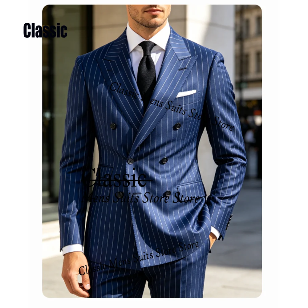 Customized Resplendent European and American Men's Clothing Elegant Suits With Stripes Trousers for Business Dinners Weddings
Customized Resplendent European and American Men's Clothing Elegant Suits With Stripes Trousers for Business Dinners Weddings