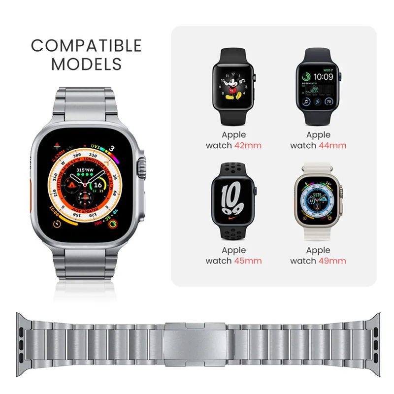 uhgbsd Strap For Apple Watch Iwath 8 TiTanium Alloy Band Ultra Metal Replacement Wristband 42/45/49mm Hardware Accessories
uhgbsd Strap For Apple Watch Iwath 8 TiTanium Alloy Band Ultra Metal Replacement Wristband 42/45/49mm Hardware Accessories
