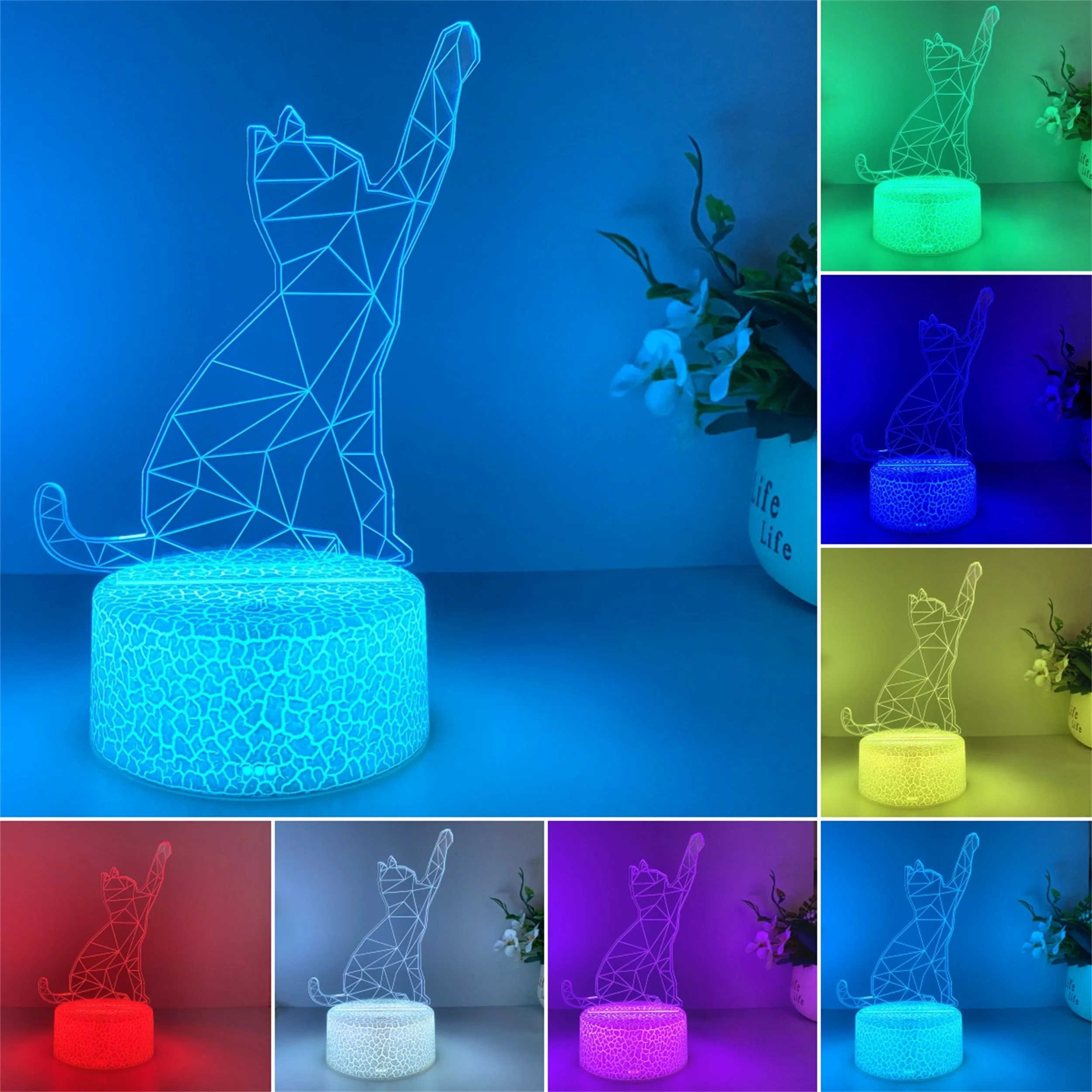 1pcs Beckoning cat 3D night light, USB interface, atmosphere decorative lights, table lights, holiday gifts for friends.
1pcs Beckoning cat 3D night light, USB interface, atmosphere decorative lights, table lights, holiday gifts for friends.