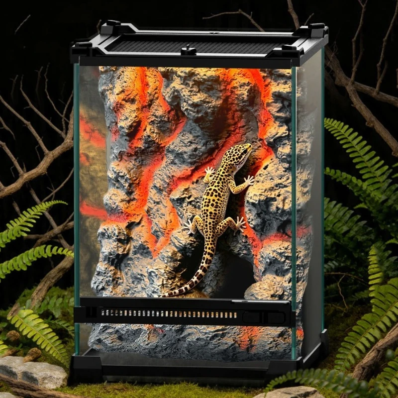 Glass Reptile Terrarium with Background Board Gecko Lizard Breeding Tank Creative Landscaping Reptiles Kennel Small Pet Habitat
Glass Reptile Terrarium with Background Board Gecko Lizard Breeding Tank Creative Landscaping Reptiles Kennel Small Pet Habitat