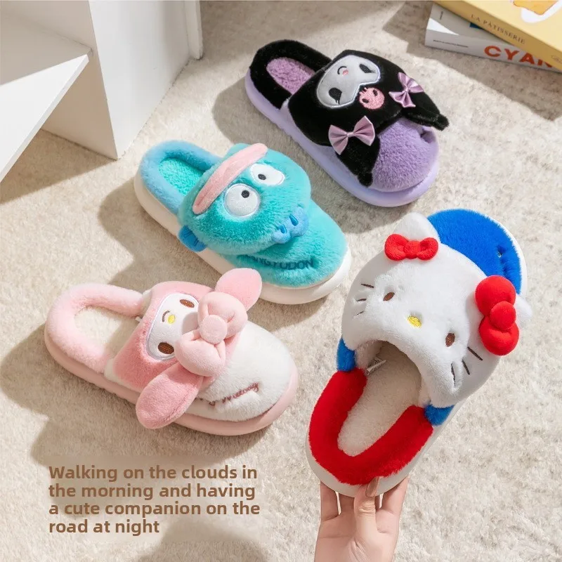 Anime HelloKitty Autumn/Winter Kawaii Flat Plush Slippers Soft Sole Non-Slip Warm Indoor Home Cotton Shoes Girls Christmas Gifts
Anime HelloKitty Autumn/Winter Kawaii Flat Plush Slippers Soft Sole Non-Slip Warm Indoor Home Cotton Shoes Girls Christmas Gifts