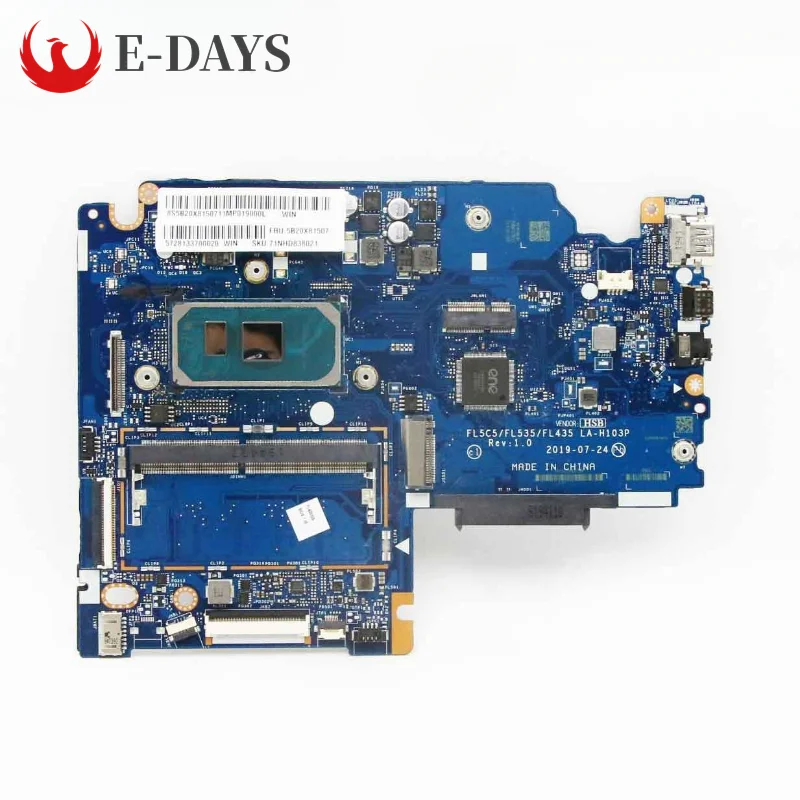 For Lenovo Ideapad S340-14IIL UMA Laptop Motherboard LA-H103P Mainboard with I5-1035 4GB 100% Tested Ok
For Lenovo Ideapad S340-14IIL UMA Laptop Motherboard LA-H103P Mainboard with I5-1035 4GB 100% Tested Ok