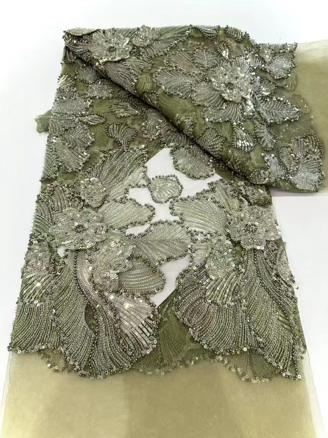 African Beaded Embroidery Lace Fabrics High Quality Nigerian Party Lace Fabric 2025 Tulle Lace Fabrics Sequins For Sewing
African Beaded Embroidery Lace Fabrics High Quality Nigerian Party Lace Fabric 2025 Tulle Lace Fabrics Sequins For Sewing