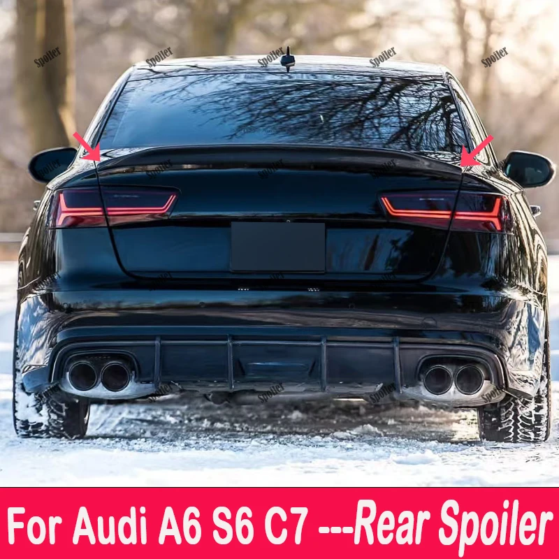 For Audi A6 S6 C7 Real Carbon Fibe Rear Trunk Boot Lid Lip Spoiler Wings Car Exterior Tuning Accessories 2012-2016
For Audi A6 S6 C7 Real Carbon Fibe Rear Trunk Boot Lid Lip Spoiler Wings Car Exterior Tuning Accessories 2012-2016