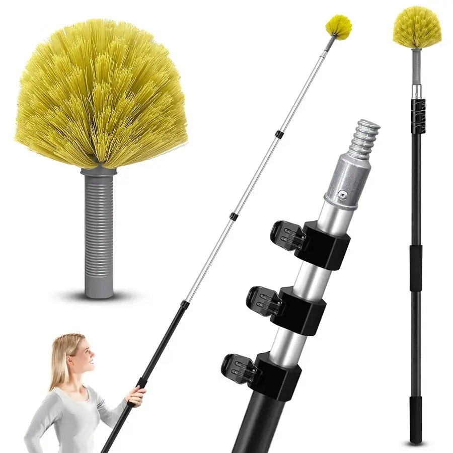 Foot Cobweb Duster with Extension Pole, 412ft High Reach Feather Dusters with Bristles for Cleaning Outdoor Indoor, 4Stage Spide
Foot Cobweb Duster with Extension Pole, 412ft High Reach Feather Dusters with Bristles for Cleaning Outdoor Indoor, 4Stage Spide