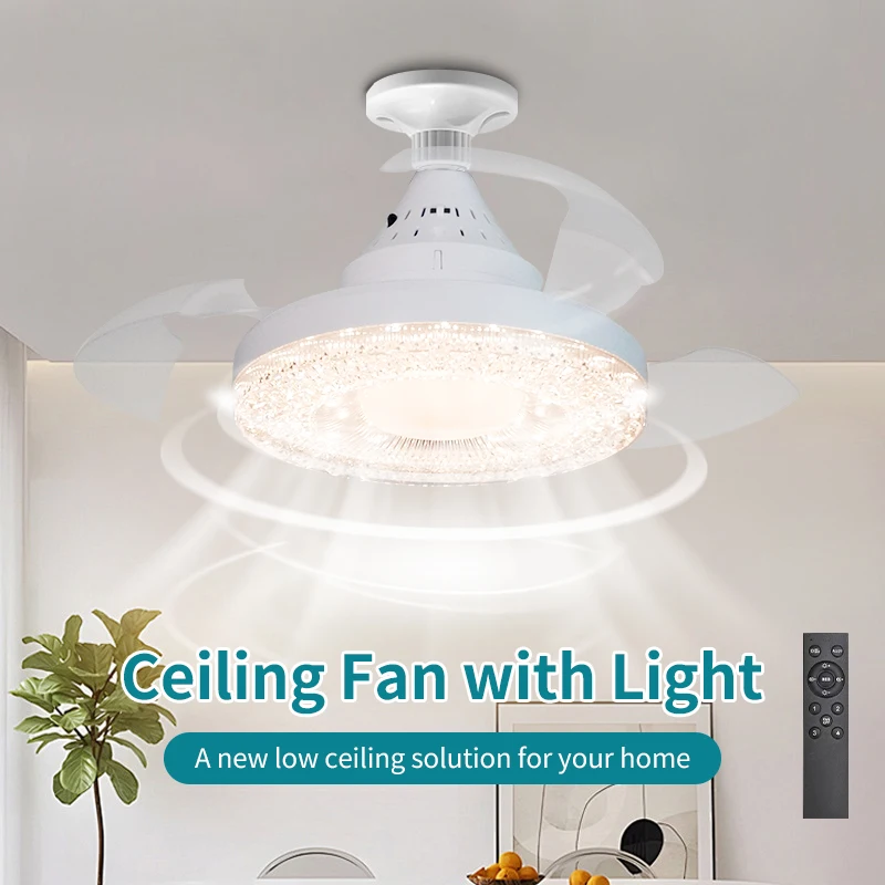 Led Ceiling Fan E27 2-In-1 Diamond Style Remote Dimming Fan Lamp Bedroom/Living Room/Studio 96-220v White
Led Ceiling Fan E27 2-In-1 Diamond Style Remote Dimming Fan Lamp Bedroom/Living Room/Studio 96-220v White